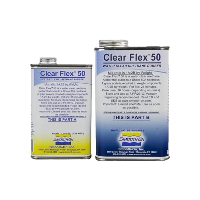 Clear Flex 50 (1.36kg) - 투명 연질우레탄 고무 (경도 50)