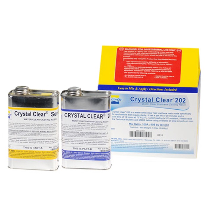 Crystal Clear 202 (0.86kg) - 고투명 무발포 우레탄 레진(황변차단 성분 포함)